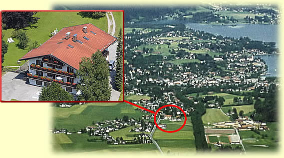Luftaufnahme des Gästehaus